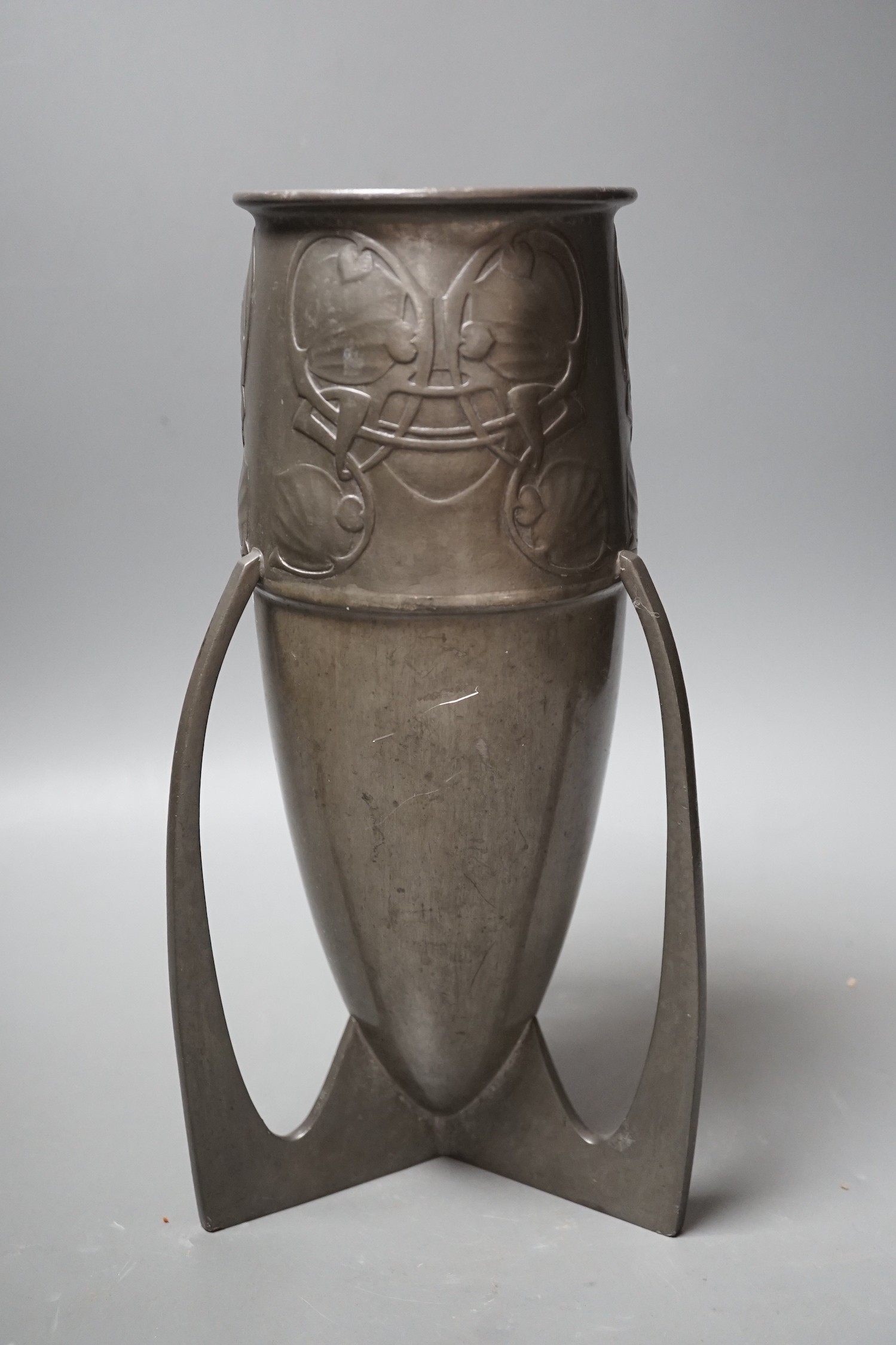 A Liberty Tudric pewter vase, No. 0927, 29cm